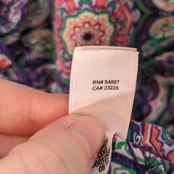 Retro Victoria's Secret Modal & Cotton Boho Paisley‎ V-Neck Night Gown Size S - Picture 7 of 8